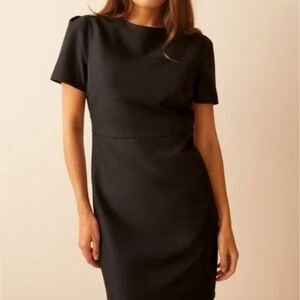 Lafayatte 148 Classic Black Boxy Fit Short Sleeve Dress